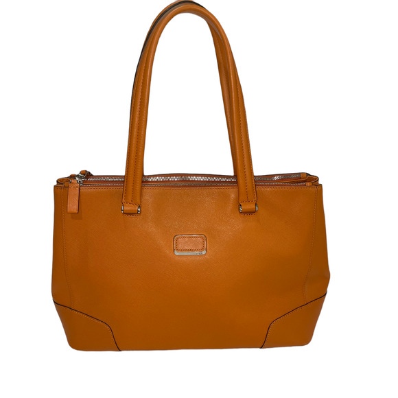 Tumi Bags Tumi Leather Purse Orange Shoulder Bag Tote Poshmark